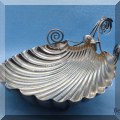 S03. Sterling silver shell dish with mouse. 